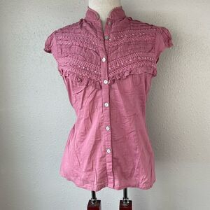 NWT Passport Sleeveless Western Button Down Shirt Size M
